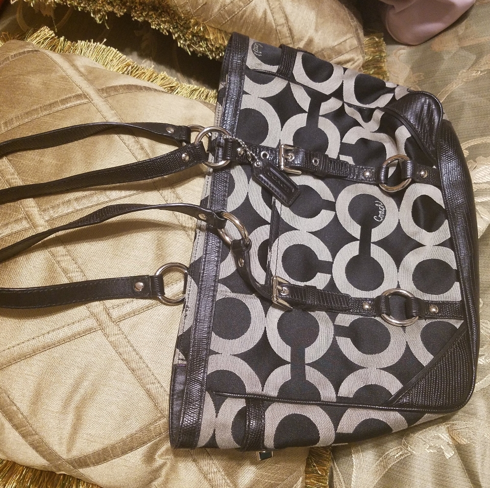Coach canvas/leather purse